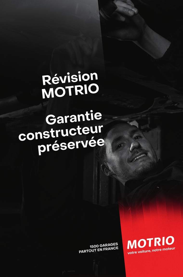 Révision Motrio, garantie constructeur préservée, 1 500 garages partout en France